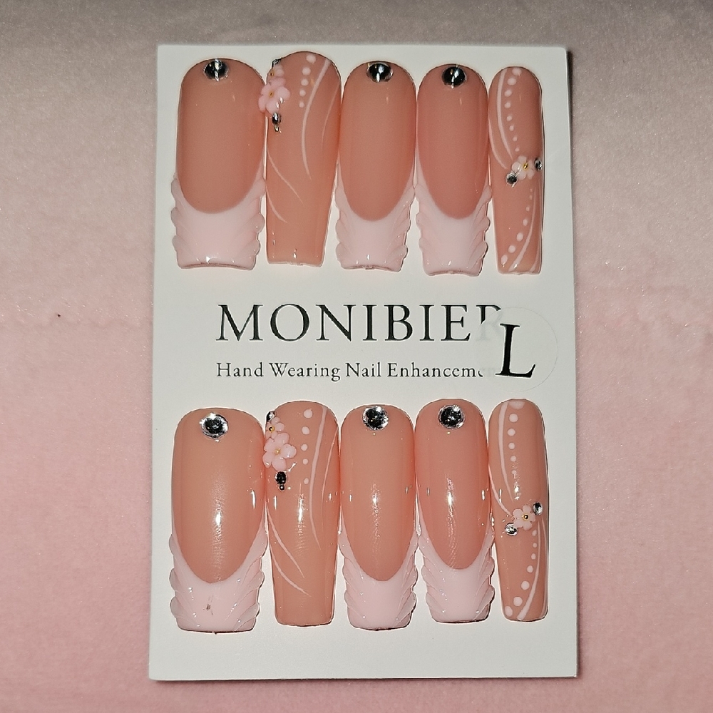 Elegant Coffin Press on Nail Set